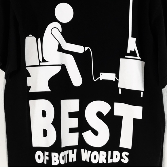 Video Gaming Tee Size XL Black Best Of Both Worlds Cotton Short Sleeve T-Shirt - Picture 2 of 5
